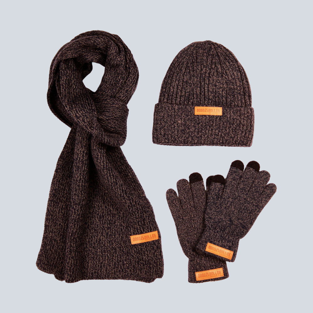 Men's Dogs Bollox Scarf/Beanie/Glove Set