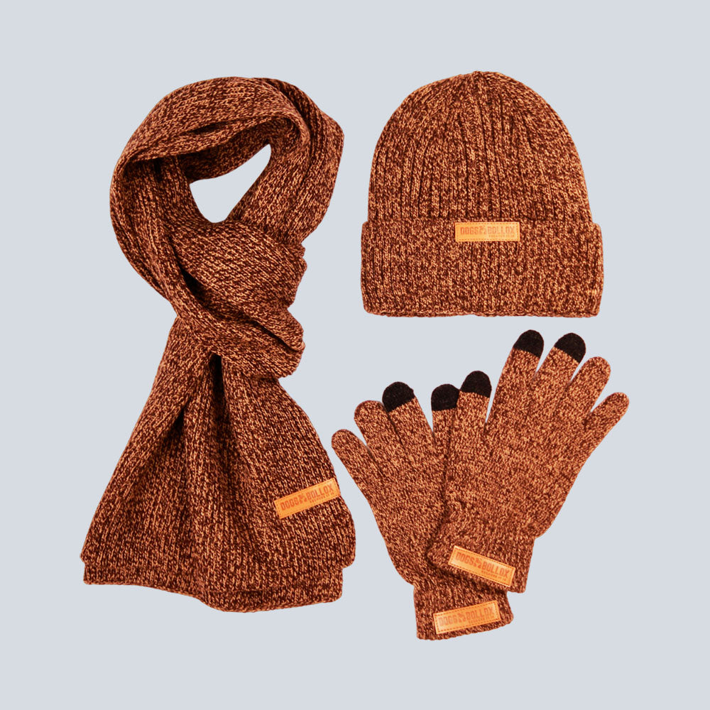 Men's Dogs Bollox Scarf/Beanie/Glove Set