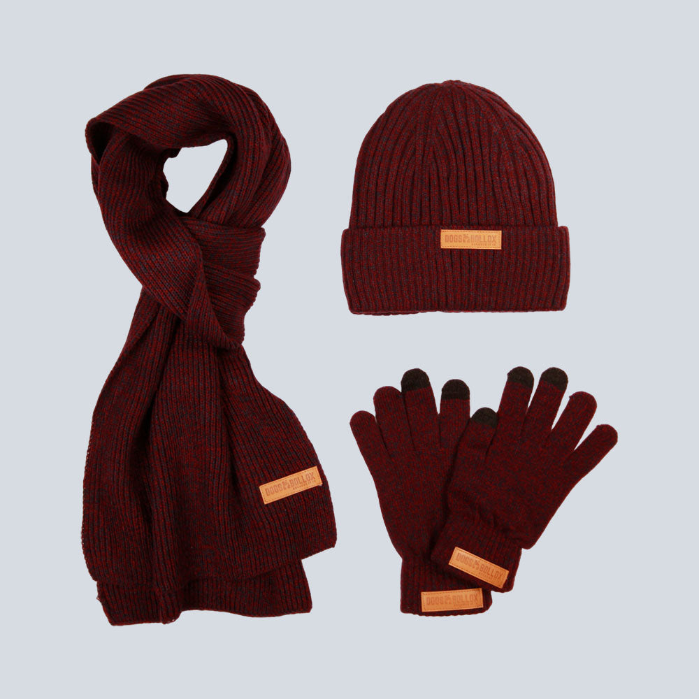 Men's Dogs Bollox Scarf/Beanie/Glove Set